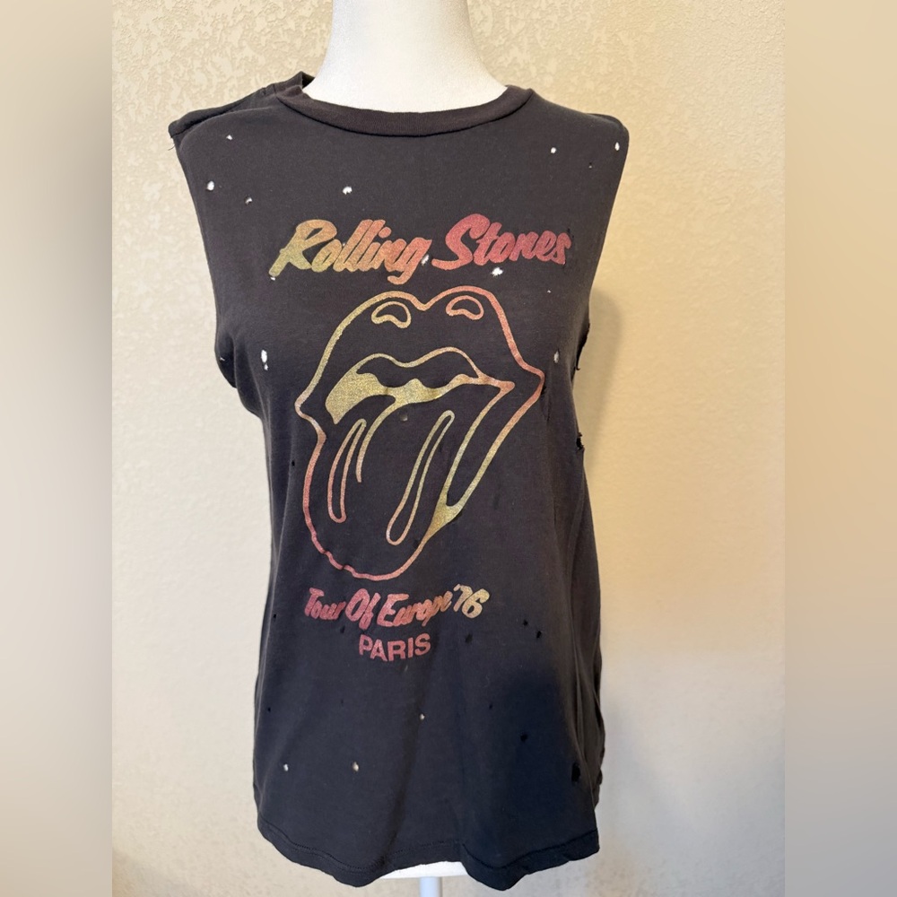 Daydreamer Black Rolling Stones Rock Muscle Tee- Size M